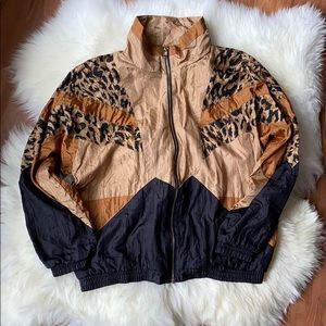 80’s Track Jacket Leopard Print